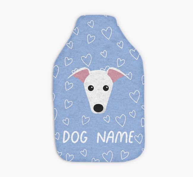 Heart Pattern: Personalized {breedFullName} Hot Water Bottle